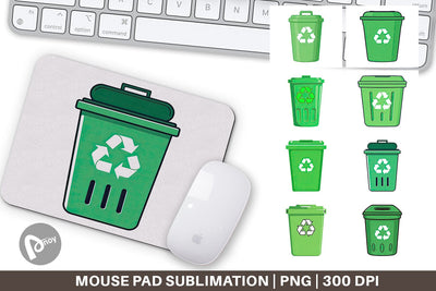 Mouse Pad Recycling Bin Sublimation artnoy 