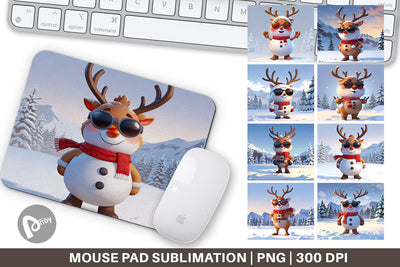 Mouse Pad Reindeer Christmas Sublimation artnoy 