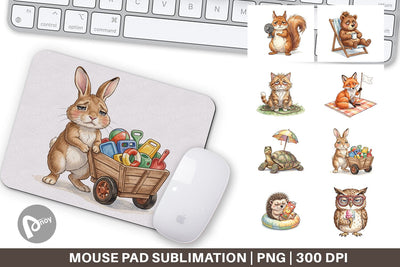 Mouse Pad Relatable Summer Mom Burnout Sublimation artnoy 