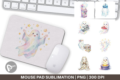 Mouse Pad Retro Arcade Gamer Ghost Sublimation artnoy 