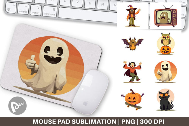 Mouse Pad Retro Boo Bash Sublimation artnoy 
