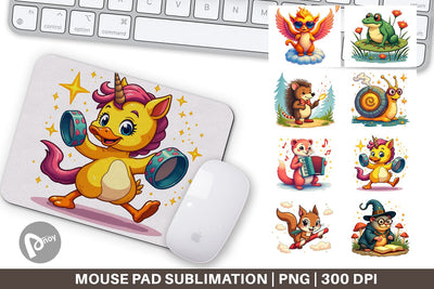 Mouse Pad Retro Magic Critters Sublimation artnoy 