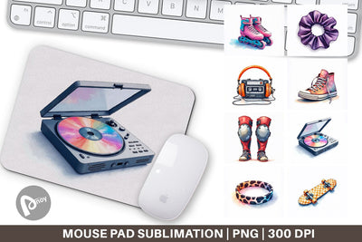 Mouse Pad Retro Roller Vibes Sublimation artnoy 