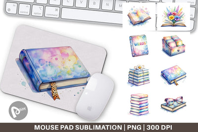 Mouse Pad Retro Teacher Books Sublimation artnoy 