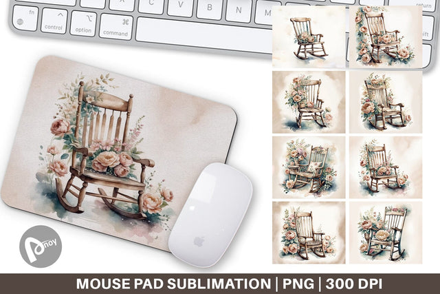 Mouse Pad Rocking Chair Sublimation artnoy 