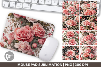 Mouse Pad Rose Pattern Sublimation artnoy 