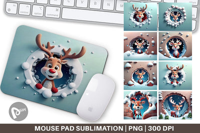 Mouse Pad Rudolph Sublimation artnoy 