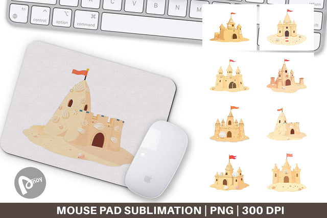 Mouse Pad Sandcastle Sublimation artnoy 