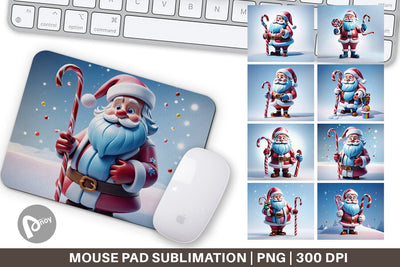 Mouse Pad Santa Claus Sublimation artnoy 