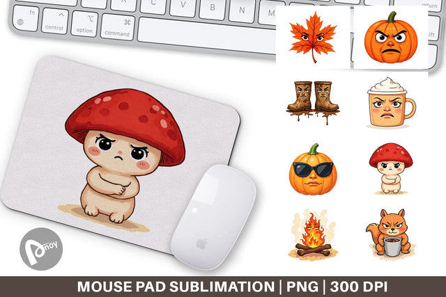 Mouse Pad Sarcastic Autumn Vibes Sublimation artnoy 