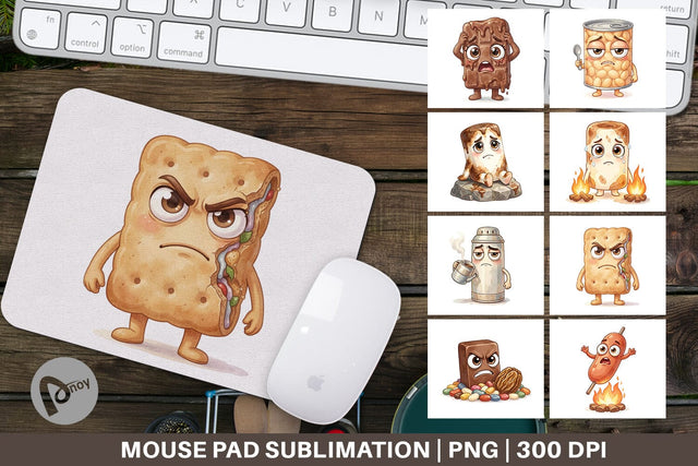 Mouse Pad Sarcastic Camp Food Watercolor SVG artnoy 