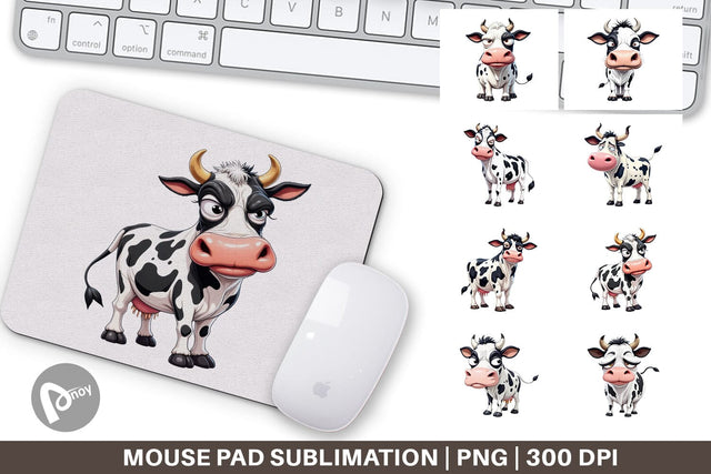 Mouse Pad Sarcastic Cow Sublimation artnoy 