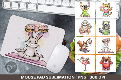 Mouse Pad Sarcastic Diet Logic Sweet Watercolor Sublimation artnoy 