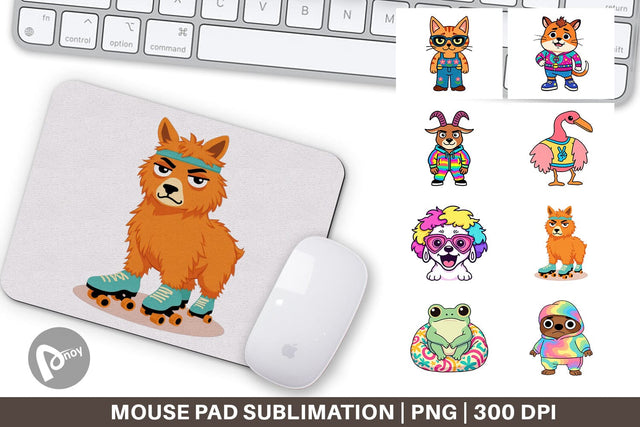 Mouse Pad Sarcastic Groovy Critters Sublimation artnoy 