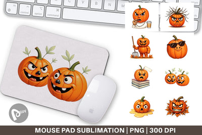 Mouse Pad Sarcastic Pumpkins Sublimation artnoy 
