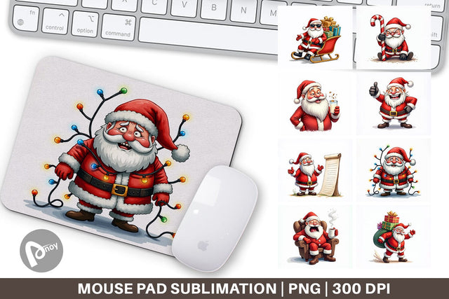 Mouse Pad Sarcastic Santa Sublimation artnoy 