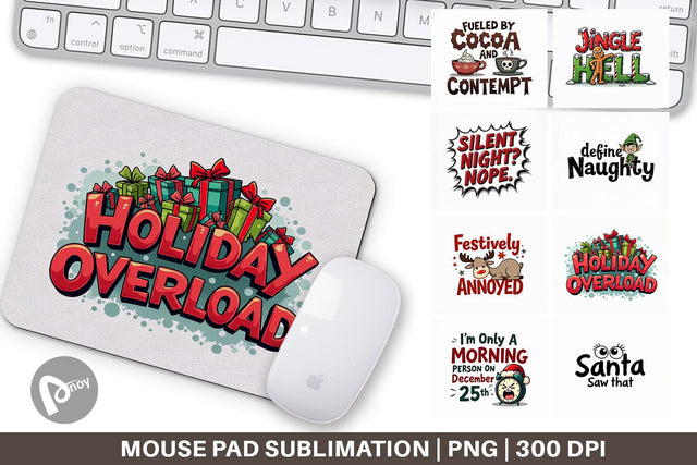 Mouse Pad Sarcastic Santa's Workshop Quotes Sublimation artnoy 