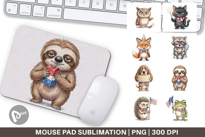 Mouse Pad Sarcastic Sassy Patriotic Animals Sublimation artnoy 