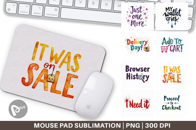 Mouse Pad Sarcastic Shopper Quote Sublimation artnoy 