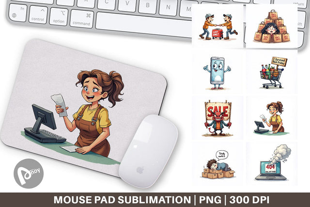 Mouse Pad Sarcastic Shopper Sublimation artnoy 