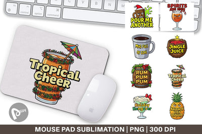 Mouse Pad Sarcastic Tiki Holiday Cocktail Quotes Sublimation artnoy 