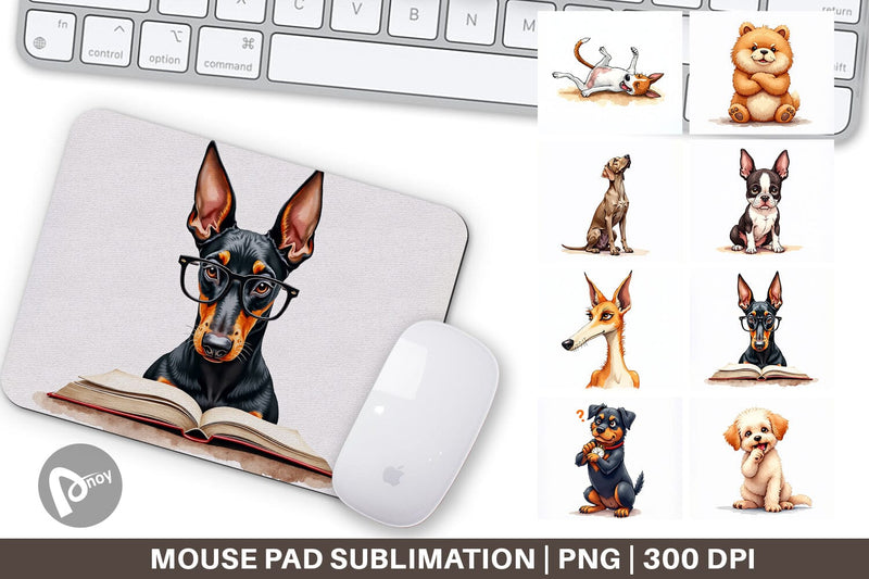 Mouse Pad Sass & Side-Eye Judgmental Dog Sublimation artnoy 