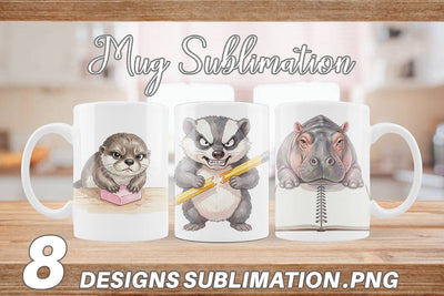 Mouse Pad Sassy Grumpy School Animal Sublimation artnoy 