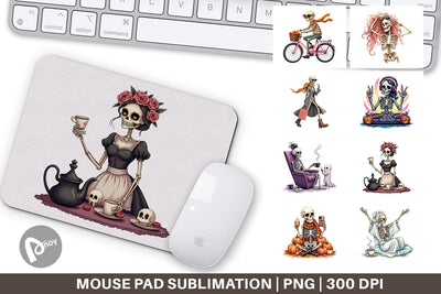 Mouse Pad Sassy Lady Bones Sublimation artnoy 
