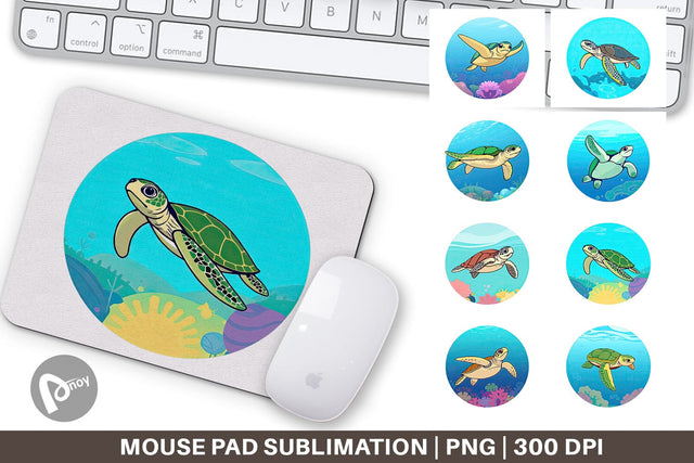 Mouse Pad Sea Turtle Sublimation artnoy 