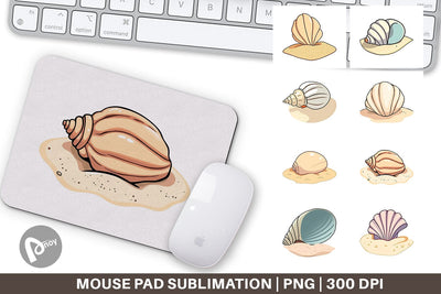 Mouse Pad Seashell Sublimation artnoy 