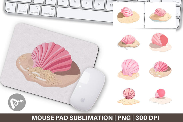 Mouse Pad Seashell Sublimation artnoy 