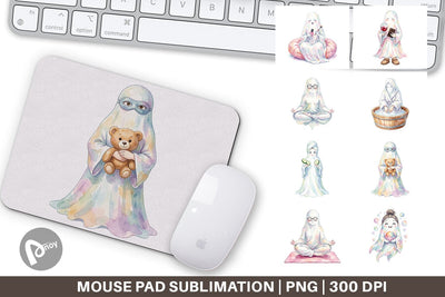Mouse Pad Self Care Spa Day Mom Ghost Sublimation artnoy 