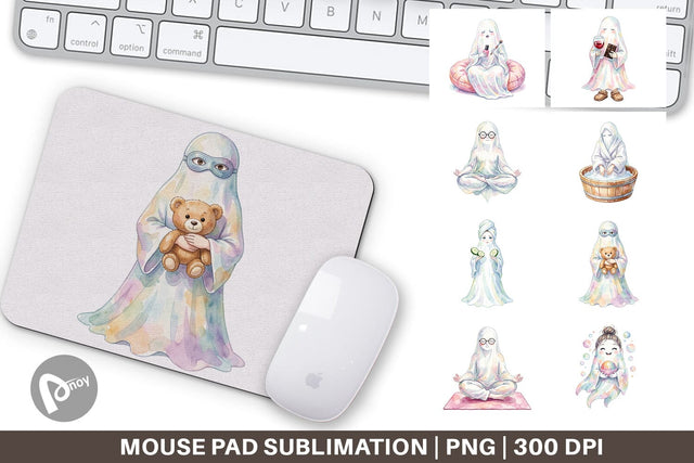 Mouse Pad Self Care Spa Day Mom Ghost Sublimation artnoy 