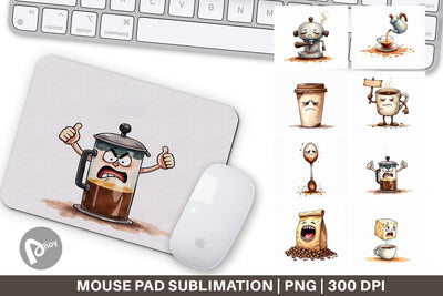 Mouse Pad Sentient Sarcastic Mugs Watercolor Sublimation artnoy 