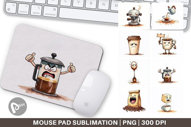 Mouse Pad Sentient Sarcastic Mugs Watercolor Sublimation artnoy 