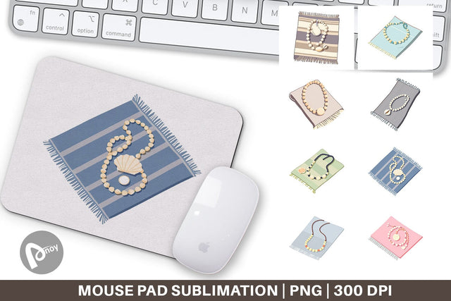 Mouse Pad Shell Necklace Sublimation artnoy 