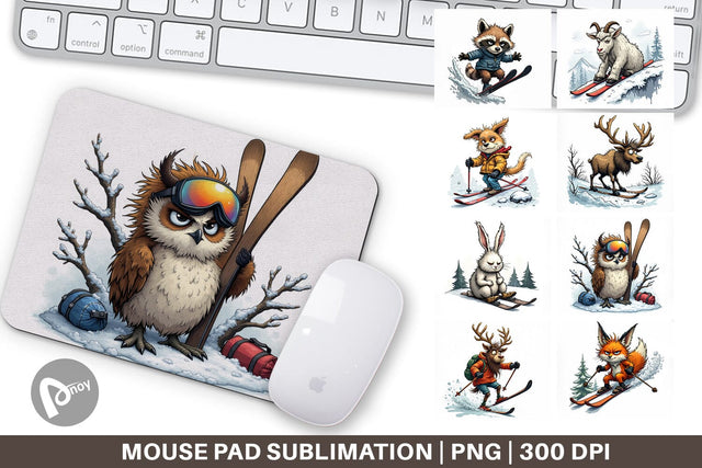 Mouse Pad Ski Grumps Sublimation artnoy 