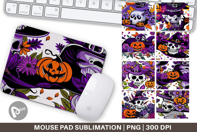 Mouse Pad Skull Pattern Sublimation artnoy 