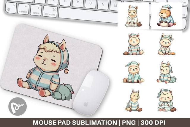 Mouse Pad Sleepy Capybara Sublimation artnoy 