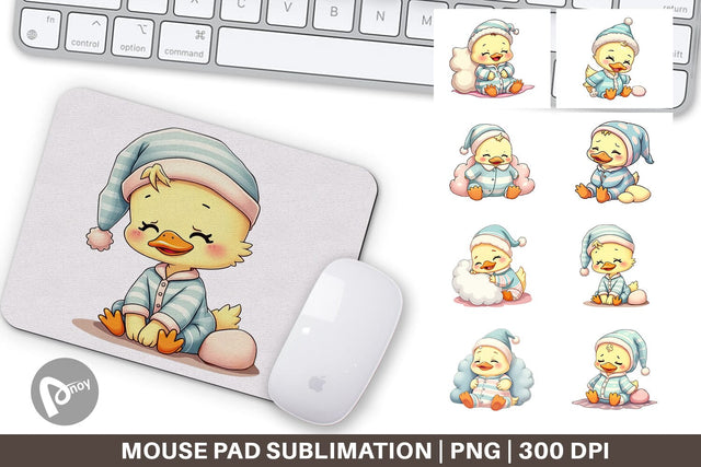 Mouse Pad Sleepy Duck Sublimation artnoy 