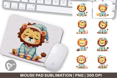 Mouse Pad Sleepy Lion Sublimation artnoy 