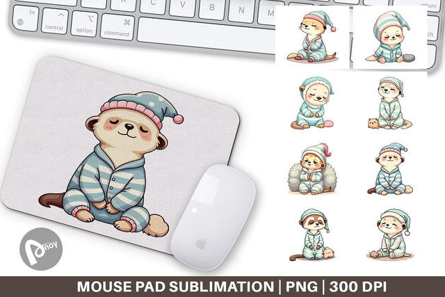 Mouse Pad Sleepy Meerkat Sublimation artnoy 