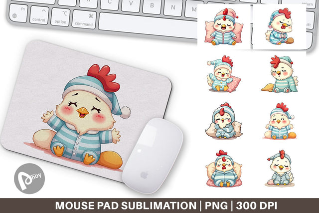Mouse Pad Sleepy Rooster Sublimation artnoy 