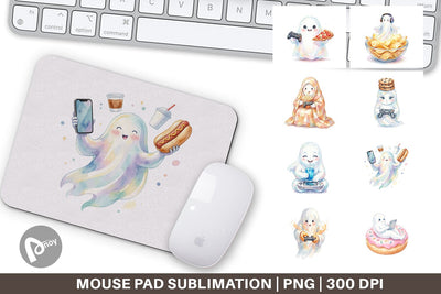 Mouse Pad Snack Time Gamer Ghost Sublimation artnoy 