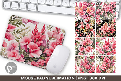 Mouse Pad Snapdragon Pattern Sublimation artnoy 