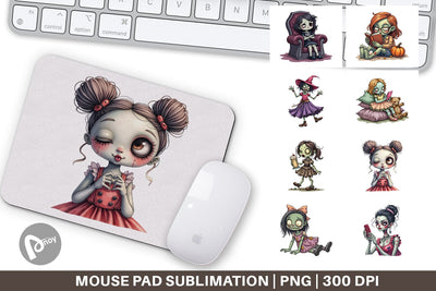 Mouse Pad Snarky Zombie Doll Sublimation artnoy 