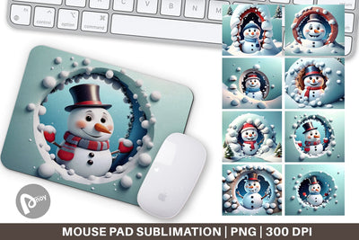 Mouse Pad Snowman Sublimation artnoy 
