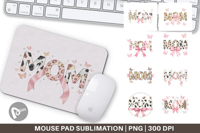 Mouse Pad Soft Pastel MOM Animal Print Sublimation artnoy 