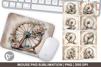 Mouse Pad Spinning Wheel Sublimation artnoy 