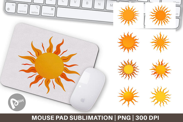 Mouse Pad Spiral Sun Sublimation artnoy 